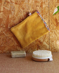 Gant de toilette en éponge de bambou et coton bio